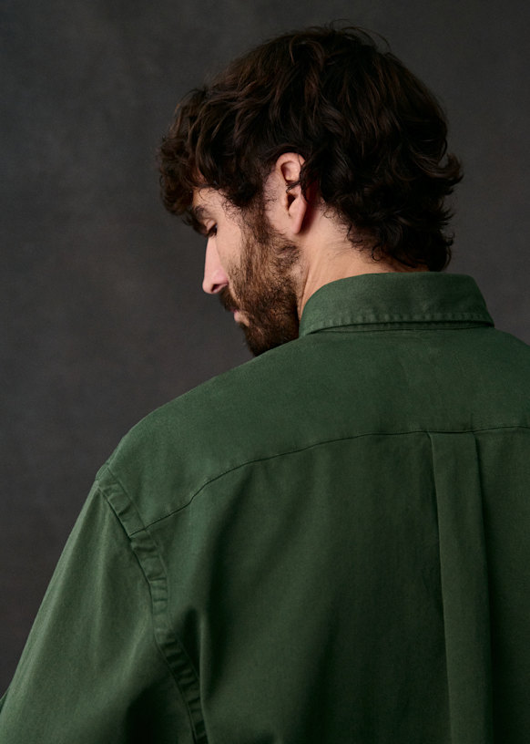 Charlie Oversize Shirt - Washed Blue - Cotton - Sézane