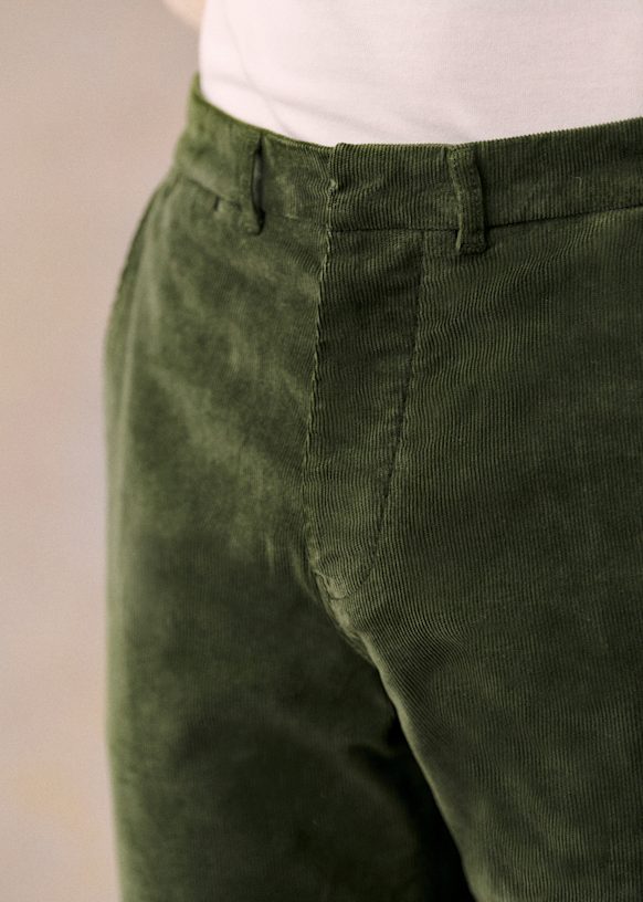 Tom Corduroy Chinos - Green - Organic Cotton - Sézane