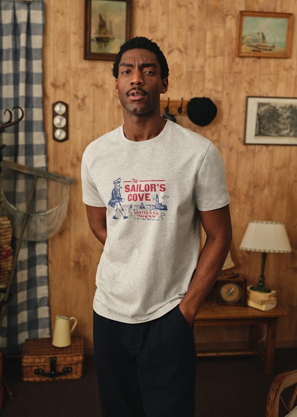 Sailor's Cove T-Shirt - Mottled Grey - Organic cotton - organic