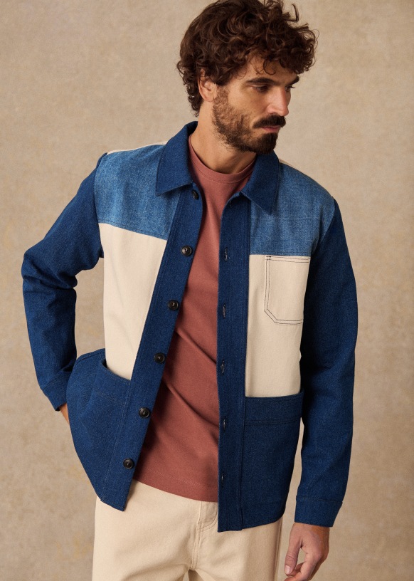 Will Patchwork Jacket Denim Organic cotton organic textile Octobre Editions