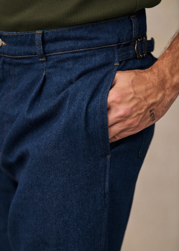Sven trousers - Denim - Cotton - Sézane