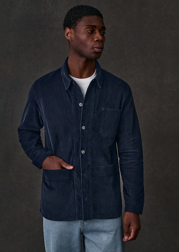 Corduroy Will Jacket - Navy - Cotton - Sézane