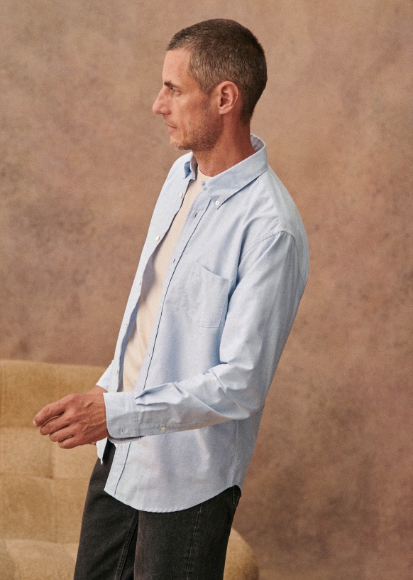 Charlie Casual Oxford Shirt - Light Blue - Organic Cotton  display picture 1