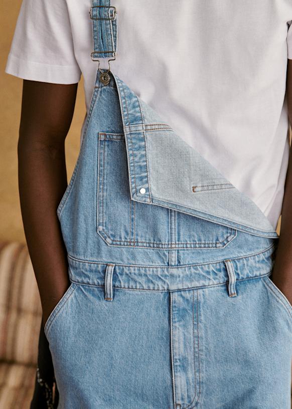 Robby Dungarees - Faded Denim - Organic Cotton - Sézane