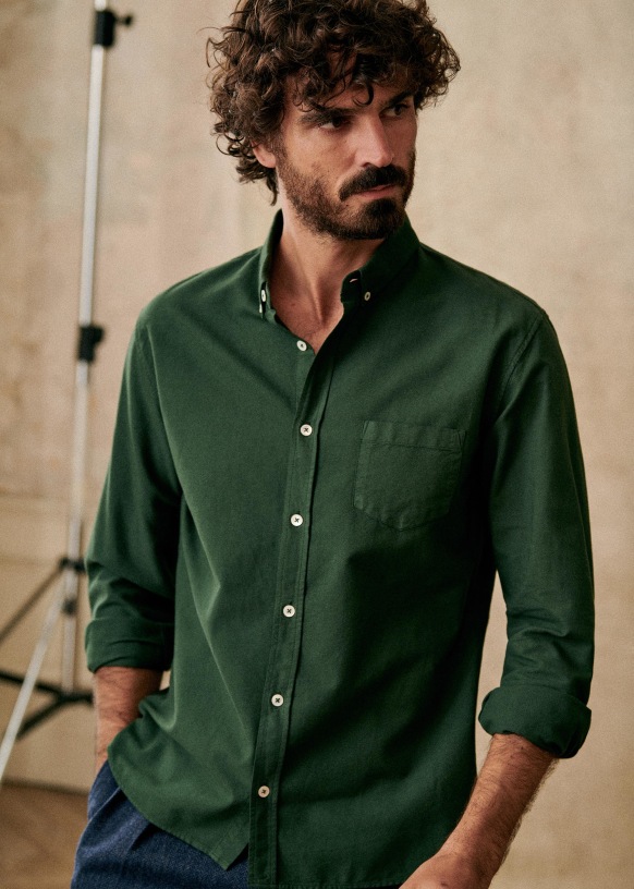 Chemise homme verte outlet