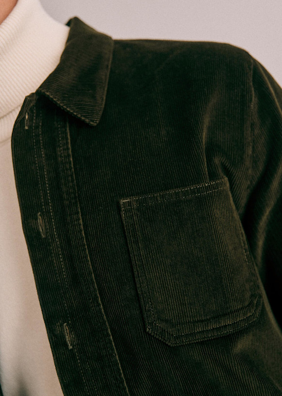 Corduroy Will Jacket - Midnight Blue - Organic Cotton - Sézane Corduroy Will Jacket - Midnight Blue - Organic Cotton - Sézane