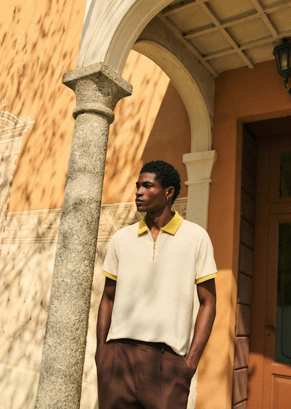 Ari Polo - Ecru / Yellow - Organic cotton - organic textile - Octobre ...