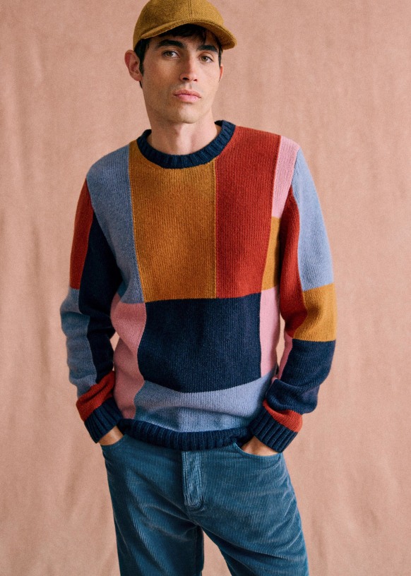 Frantz Sweater - Patchwork - Merino Wool - Octobre Éditions