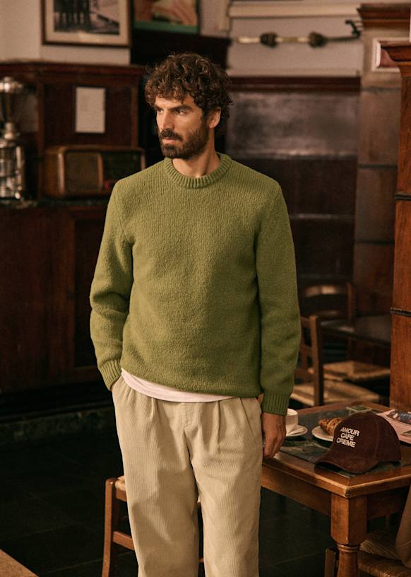 Fergie Sweater - Mottled Pink - Wool - Sézane