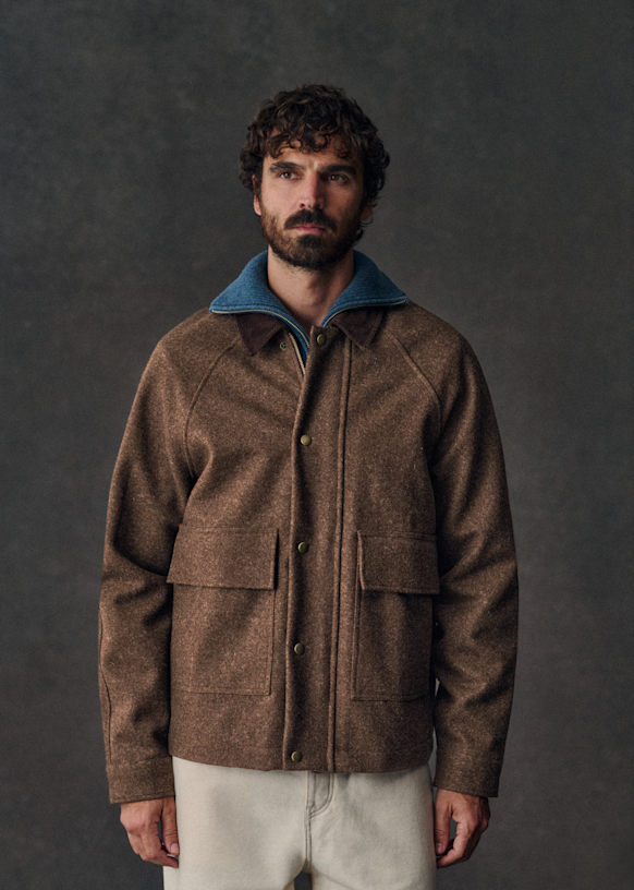 Tarlon Blouson - Heather Brown - Wool - Sézane