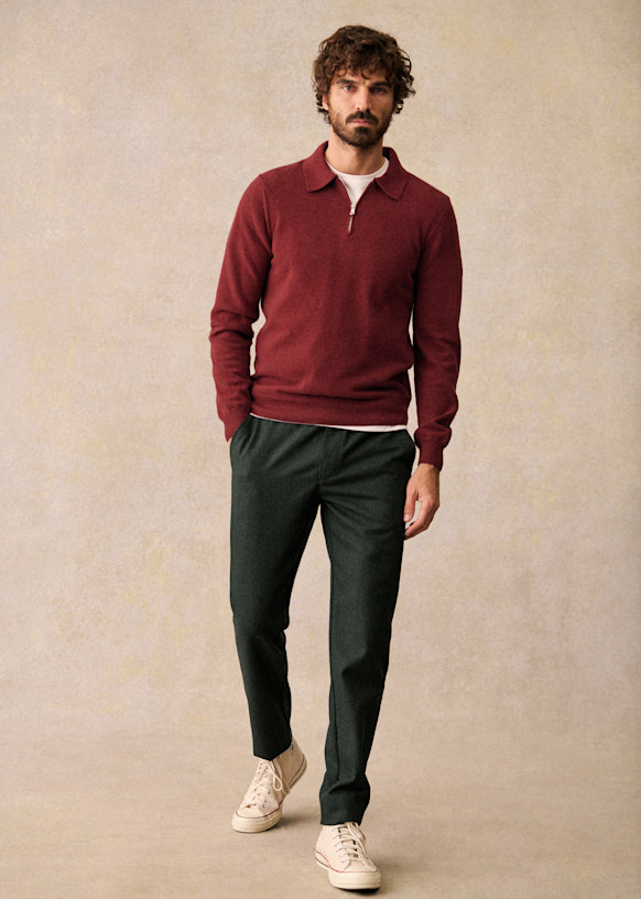 Golden Brown Wool Trousers