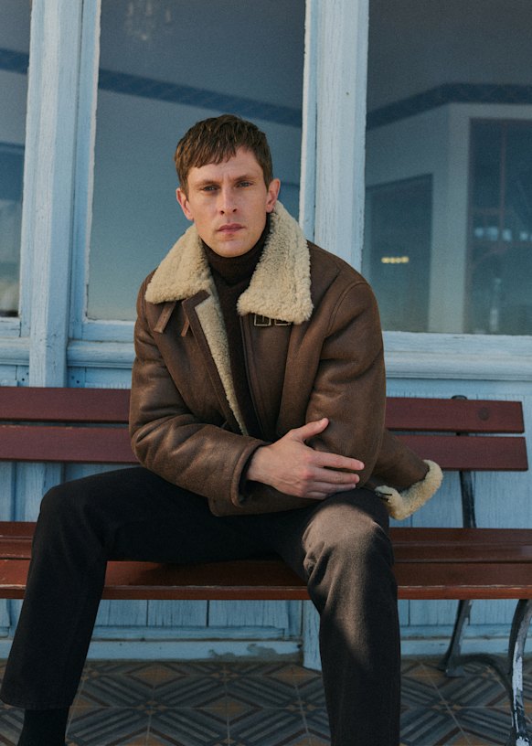 Zelvik Coat - Brown - Sheep leather - Sézane