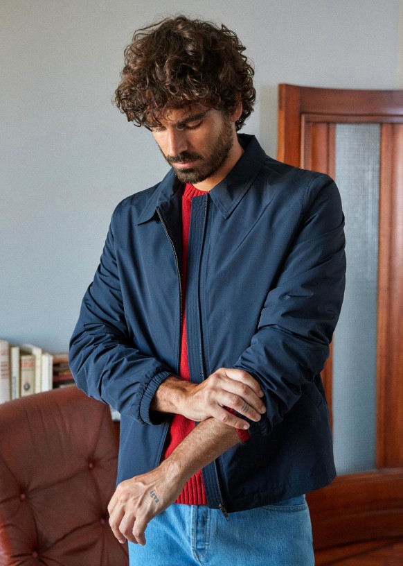Ervin Jacket Navy Blue Polyester S zane