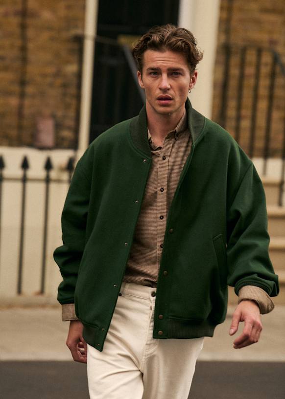 Zephyr Blouson - Green - Wool - Sézane