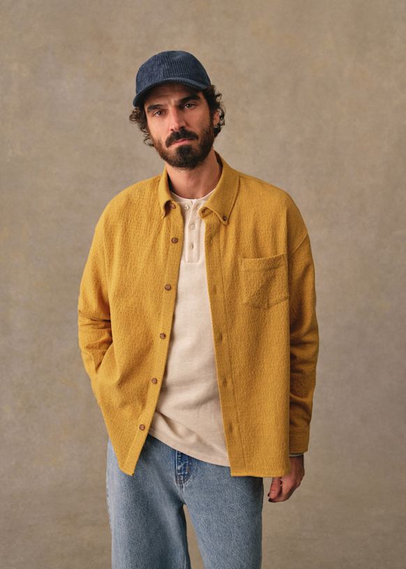 カジュアルシャツ Stone - マスタード - ウール - Sézane