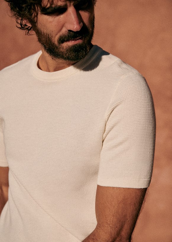 Simeone Mesh T-Shirt - White - Organic cotton - organic textile