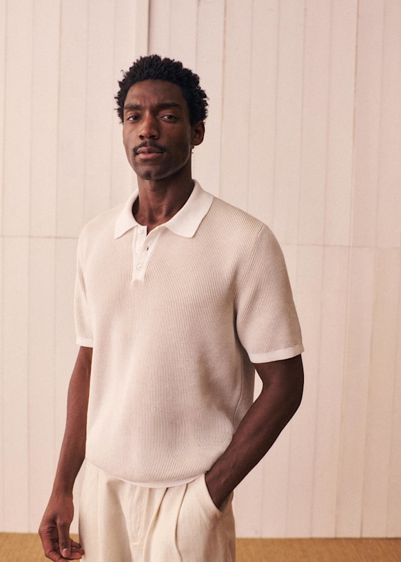 Sorel Knit Polo - Ecru / Beige - Organic cotton - organic textile
