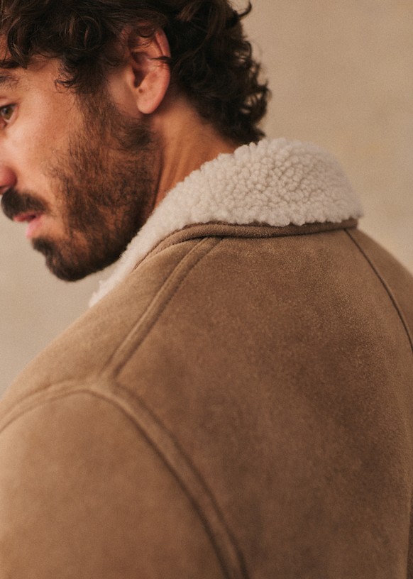 Lomond Coat - Camel - Sheep leather - Sézane