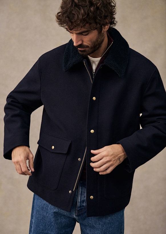 24AW OUAT  BLOUSON NAVY ウール　メルトン OUAT / -010- SUPER MELTON NAVY META BLOUSON | LIVING