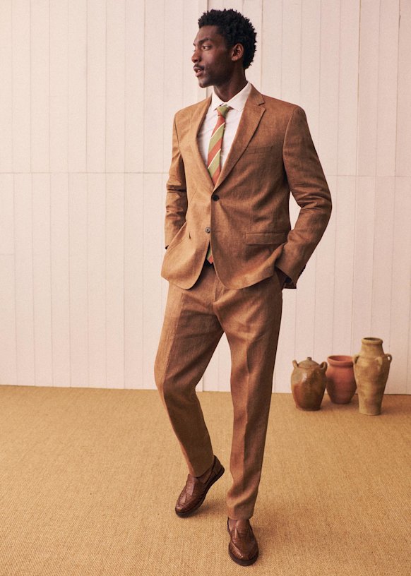 Terence Straight Pants - Navy - Linen - Sézane