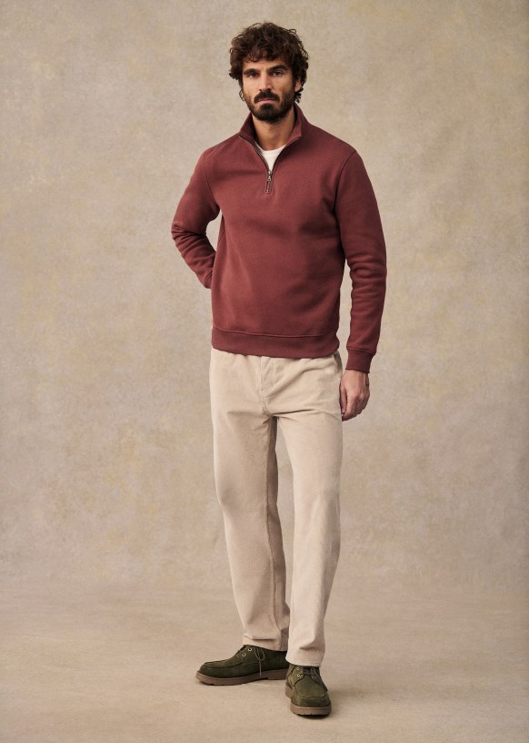 Wesson Sweatshirt - Rust - Organic Cotton - Octobre Éditions