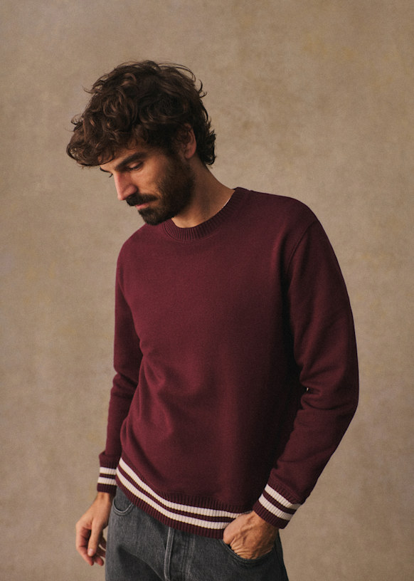 Sudadera Kieran Burdeos Algodón orgánico Sézane