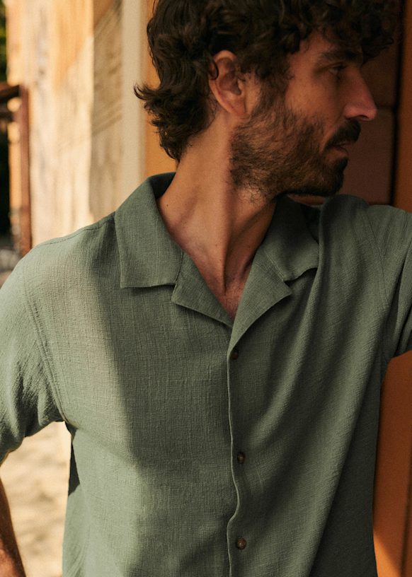 Holt Cotton Linen Shirt - White - Cotton - Szane Holt Cotton Linen Shirt - White - Cotton - Szane