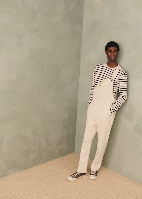 Robby Dungarees - Ecru - Organic Cotton - Octobre Éditions