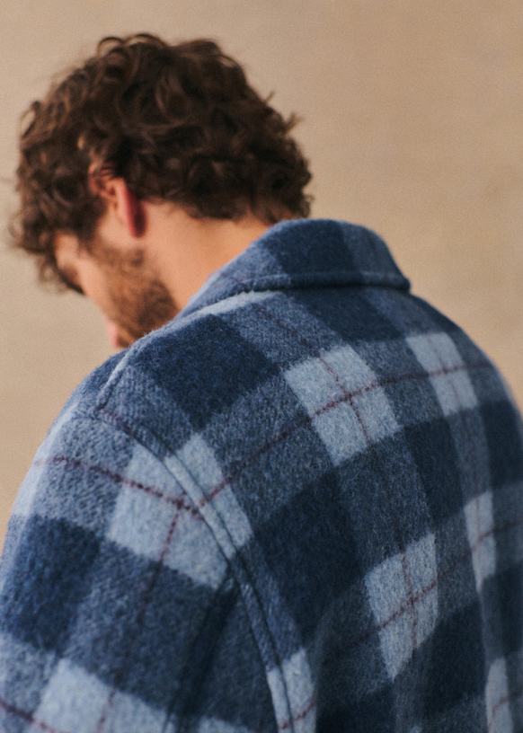 Nelson Jacket - Blue check - Wool - Octobre Éditions