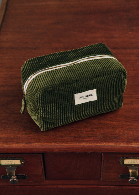 Twyman Corduroy Toiletry bag - Large Pink Rib - Cotton - Octobre