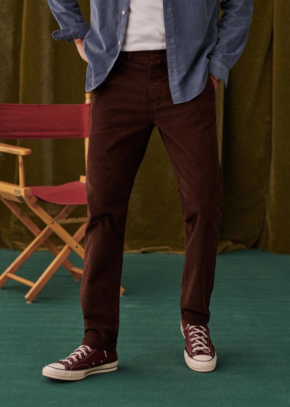 Tom Corduroy Chinos - Green - Organic Cotton - Sézane