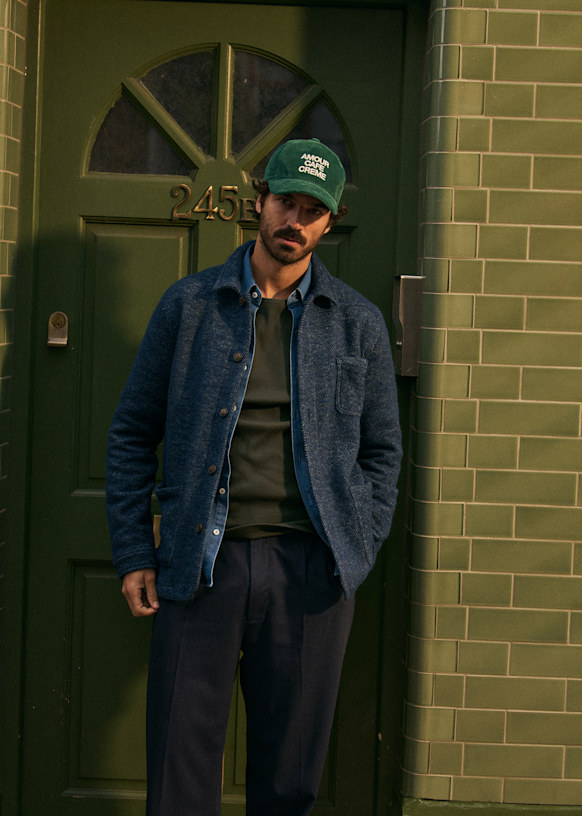 Nelson Jacket - Olive Green - Wool - Sézane
