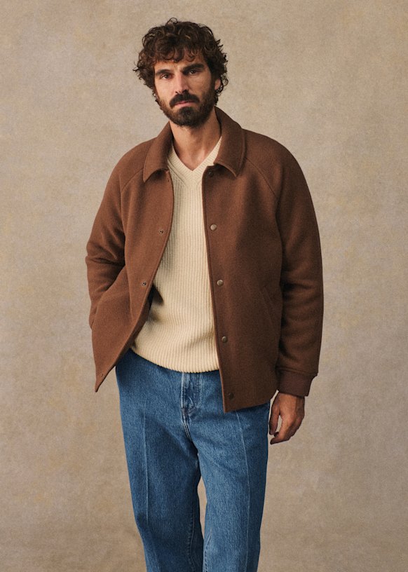 Valdo Blouson - Camel - Wool - Octobre Éditions