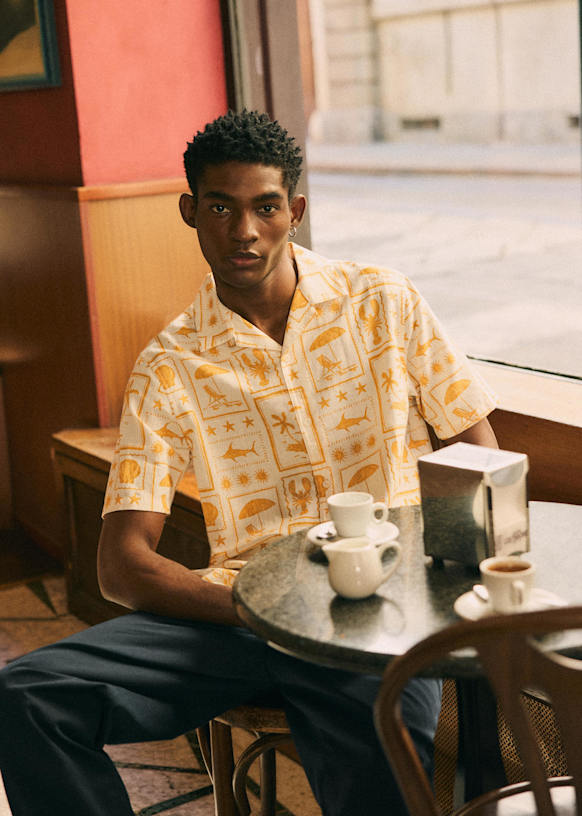 Holt Shirt - Sage Green Crochet - Organic cotton - textile made