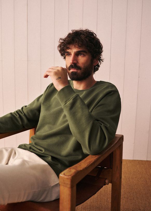 Jaylen Sweatshirt - Olive Green - Organic cotton - organic textile