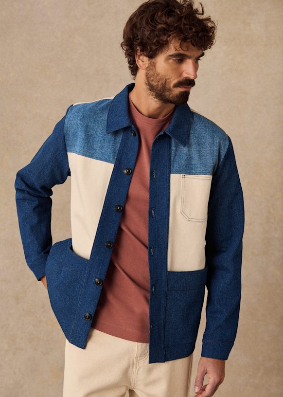 Will Patchwork Jacket Denim Organic cotton organic textile Octobre Editions
