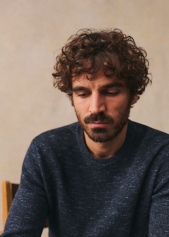 Harry Sweater - Denim - Cotton - Octobre Éditions Harry Sweater - Denim - Cotton - Octobre Éditions