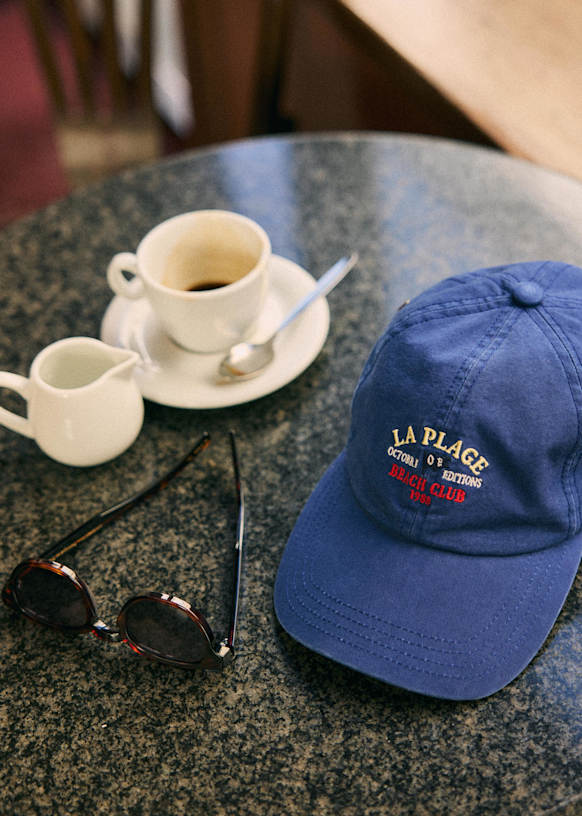 La Plage Cap - Blue - Organic cotton - organic textile - Octobre