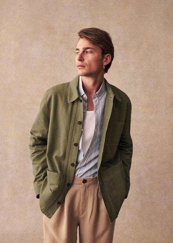 Will Jacket - Sea Green - Organic cotton - organic textile - Sézane