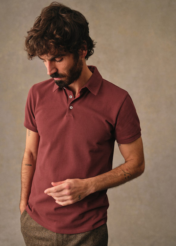 Cross Polo - Dark Green - Organic cotton - organic textile - Sézane