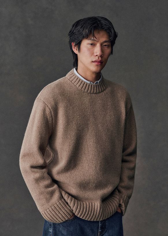 Melko Sweater - Dark Beige - Merino Wool - Sézane