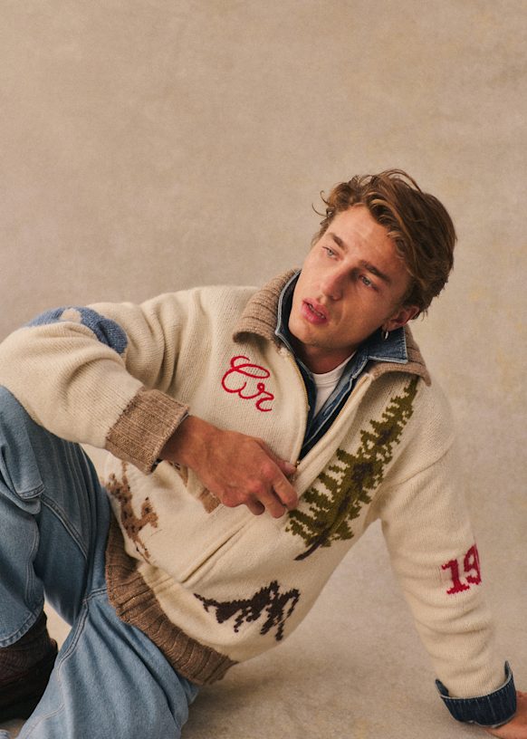 Octobre x Clovis Rétif Cardigan - Ecru - Merino Wool - Sézane