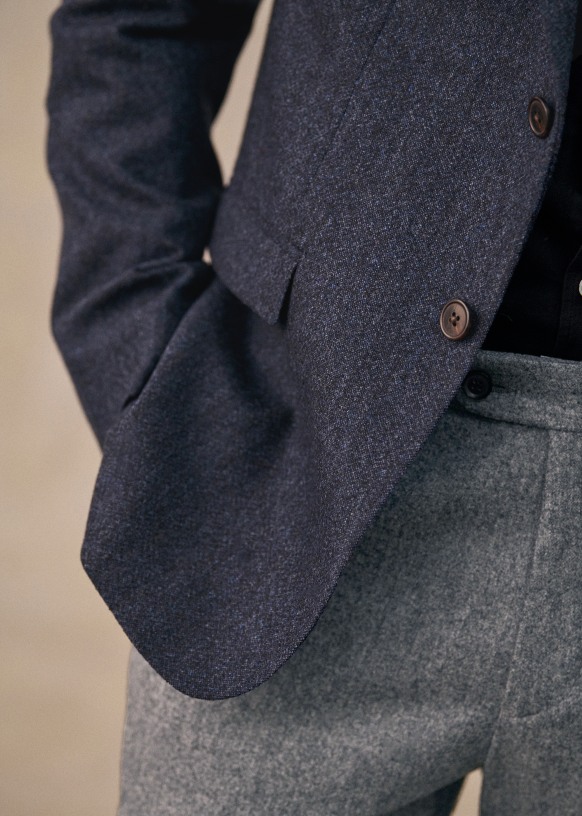 【ALUDE SELECT】blue laxury tweed jacket ALUDE SELECT】Blue Luxury Tweed Jacket