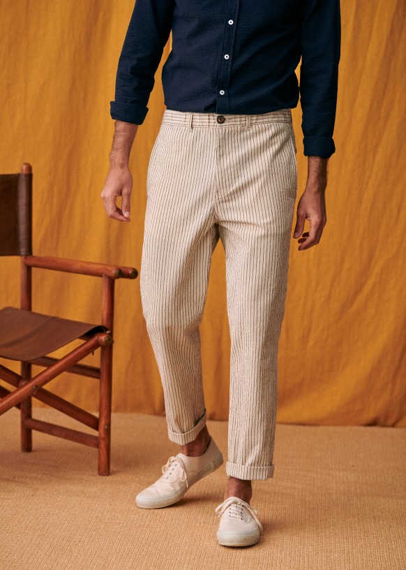 Pantalon seersucker homme hotsell