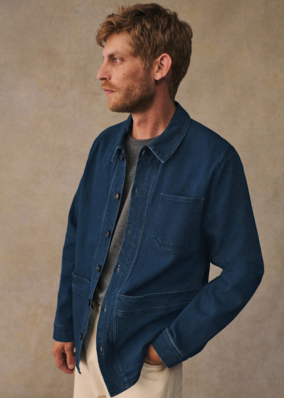 Will Jacket - Denim Blue - Organic cotton - organic textile