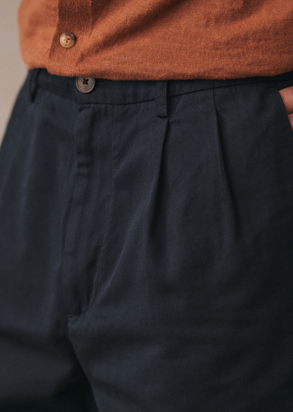 Dusk Élastiqué Straight Pants - Light Beige - Cotton - Sézane
