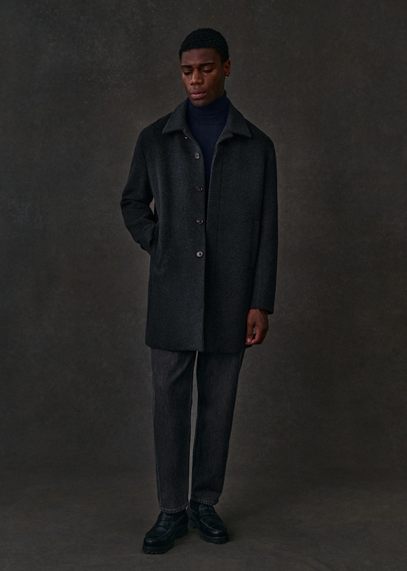 Frank Coat - Navy - Wool - Sézane