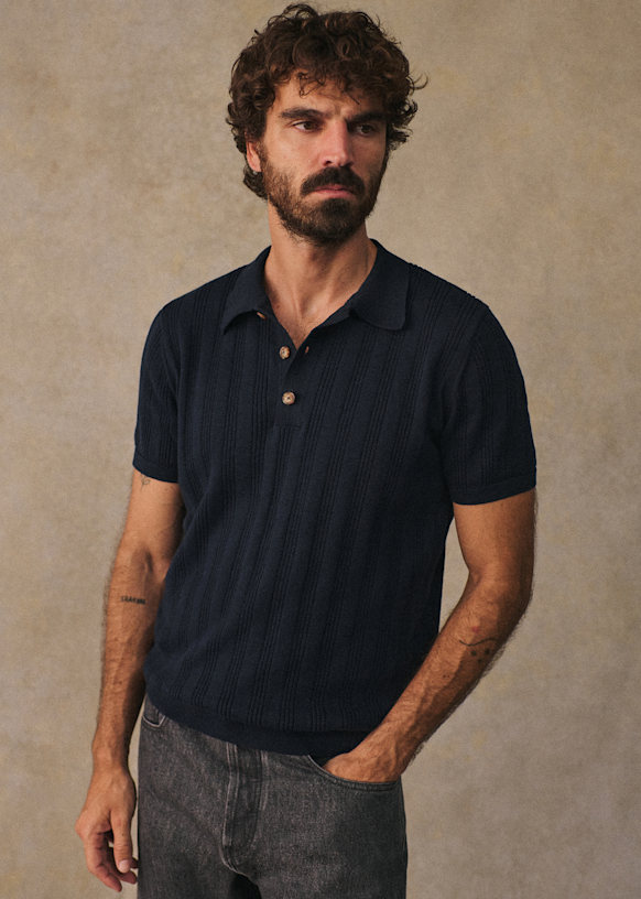 Rio Knit Polo - Navy