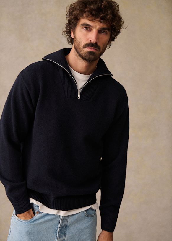 Pull Berwick - Marine - Laine - Octobre Éditions