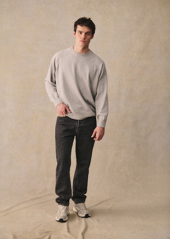 Zayn Sweater - Mottled Grey - Organic cotton - organic